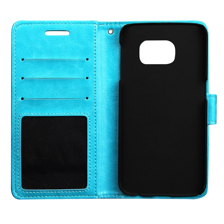 For Galaxy S6 Edge / G925 Crazy Horse Texture Horizontal Flip Leather Case with Photo Frame & Holder & Card Slots & Wallet