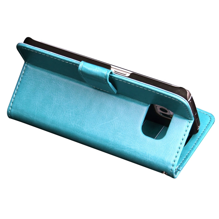 For Galaxy S6 Edge / G925 Crazy Horse Texture Horizontal Flip Leather Case with Photo Frame & Holder & Card Slots & Wallet