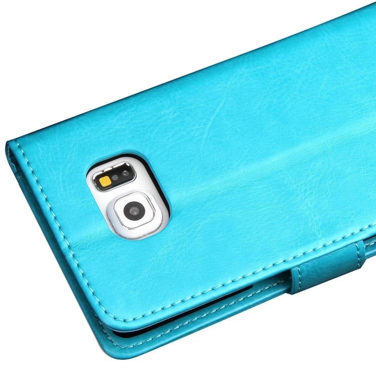 For Galaxy S6 Edge / G925 Crazy Horse Texture Horizontal Flip Leather Case with Photo Frame & Holder & Card Slots & Wallet