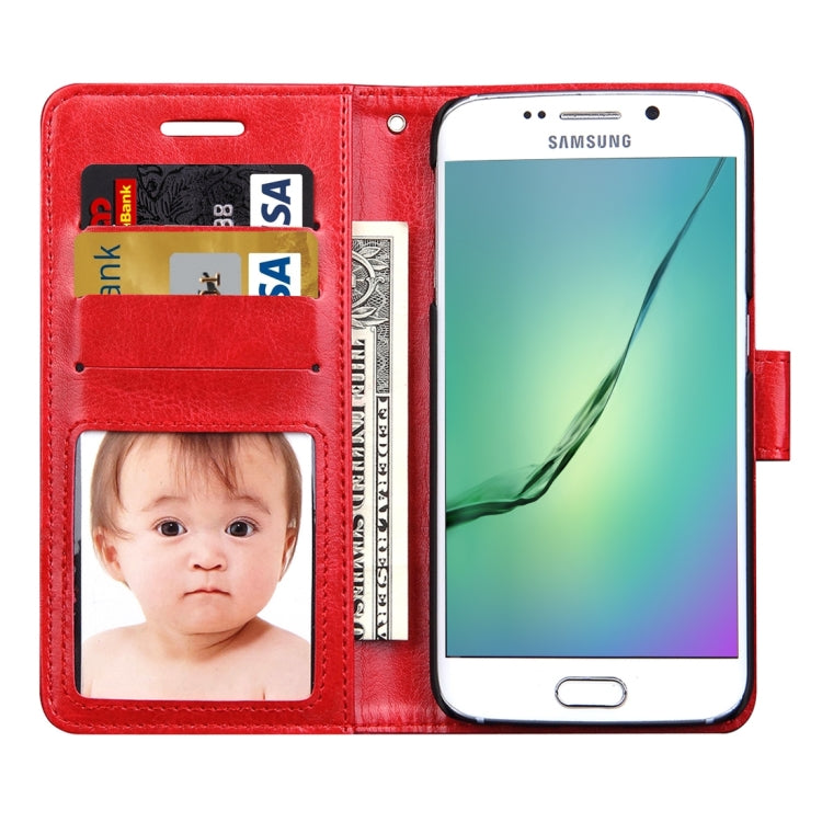 For Galaxy S6 Edge / G925 Crazy Horse Texture Horizontal Flip Leather Case with Photo Frame & Holder & Card Slots & Wallet