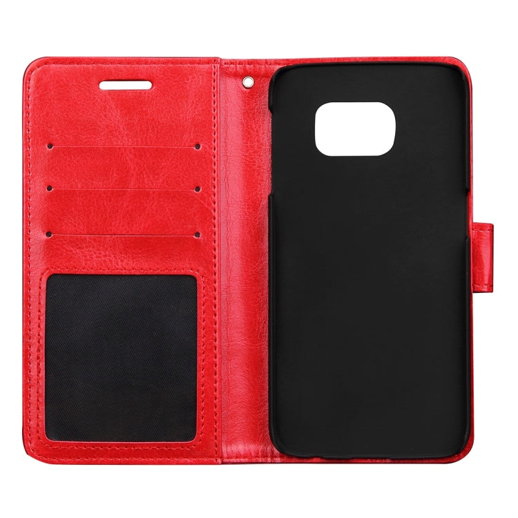For Galaxy S6 Edge / G925 Crazy Horse Texture Horizontal Flip Leather Case with Photo Frame & Holder & Card Slots & Wallet