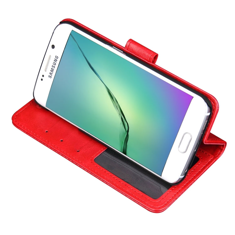For Galaxy S6 Edge / G925 Crazy Horse Texture Horizontal Flip Leather Case with Photo Frame & Holder & Card Slots & Wallet