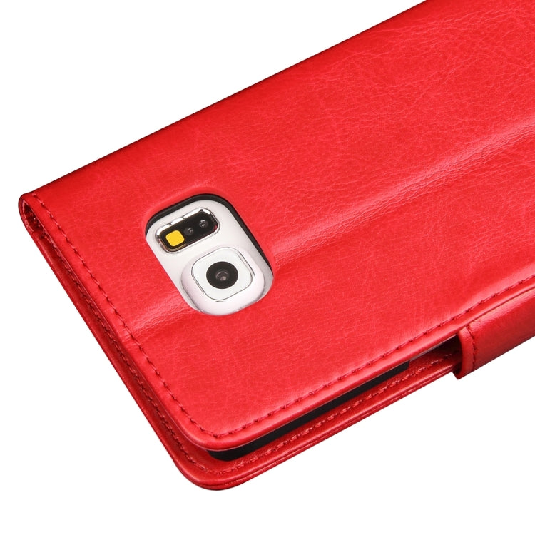For Galaxy S6 Edge / G925 Crazy Horse Texture Horizontal Flip Leather Case with Photo Frame & Holder & Card Slots & Wallet