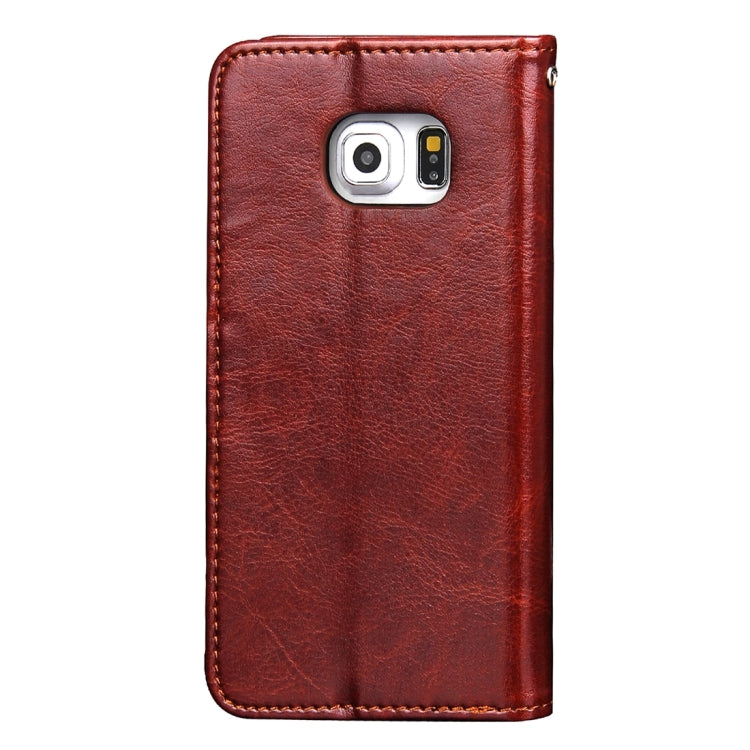 For Galaxy S6 Edge / G925 Crazy Horse Texture Horizontal Flip Leather Case with Photo Frame & Holder & Card Slots & Wallet