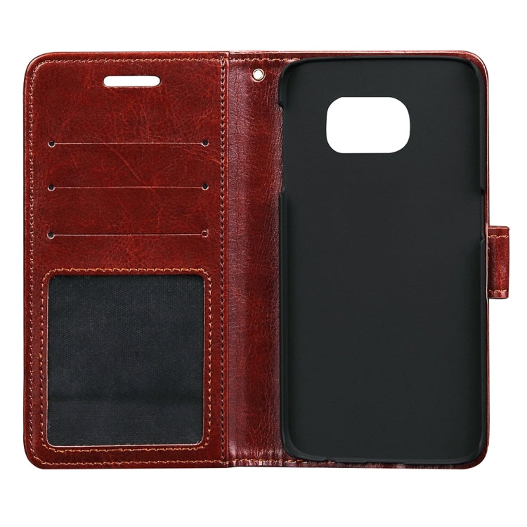 For Galaxy S6 Edge / G925 Crazy Horse Texture Horizontal Flip Leather Case with Photo Frame & Holder & Card Slots & Wallet
