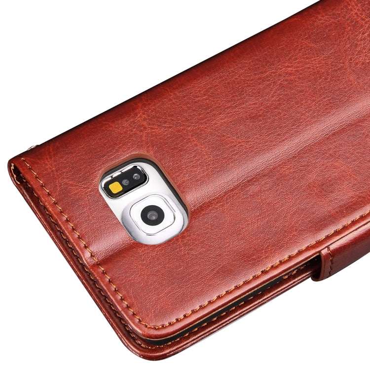 For Galaxy S6 Edge / G925 Crazy Horse Texture Horizontal Flip Leather Case with Photo Frame & Holder & Card Slots & Wallet