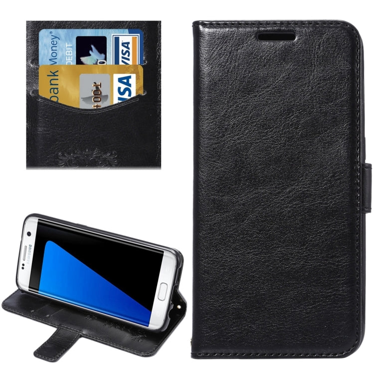 For Galaxy S7 Edge / G935 Fine Sheepskin Texture Horizontal Flip Leather Case with Holder & Card Slots