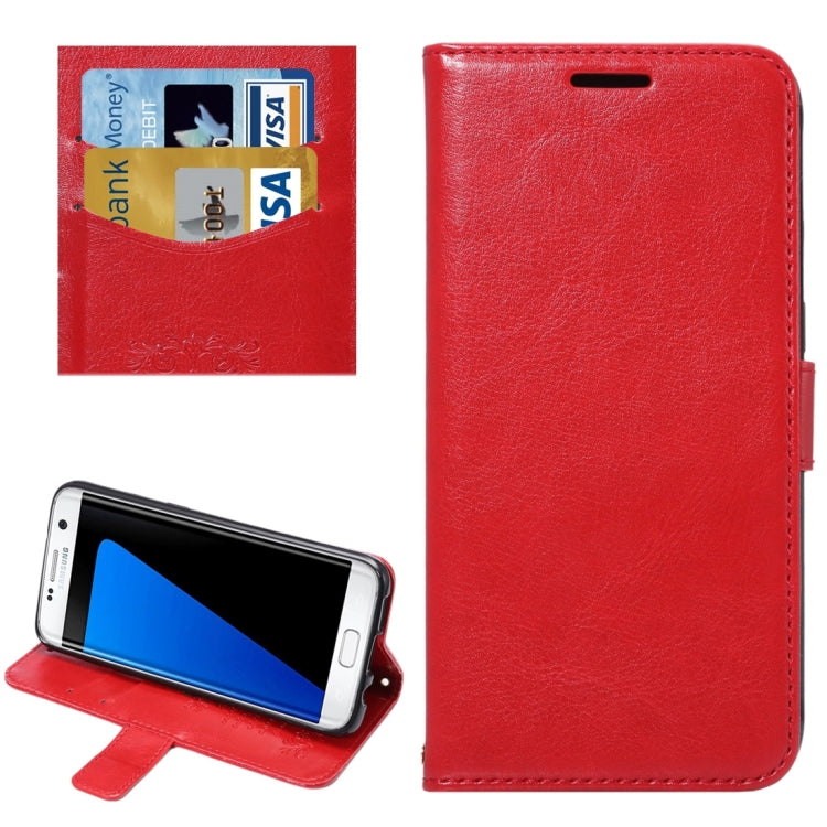 For Galaxy S7 Edge / G935 Fine Sheepskin Texture Horizontal Flip Leather Case with Holder & Card Slots