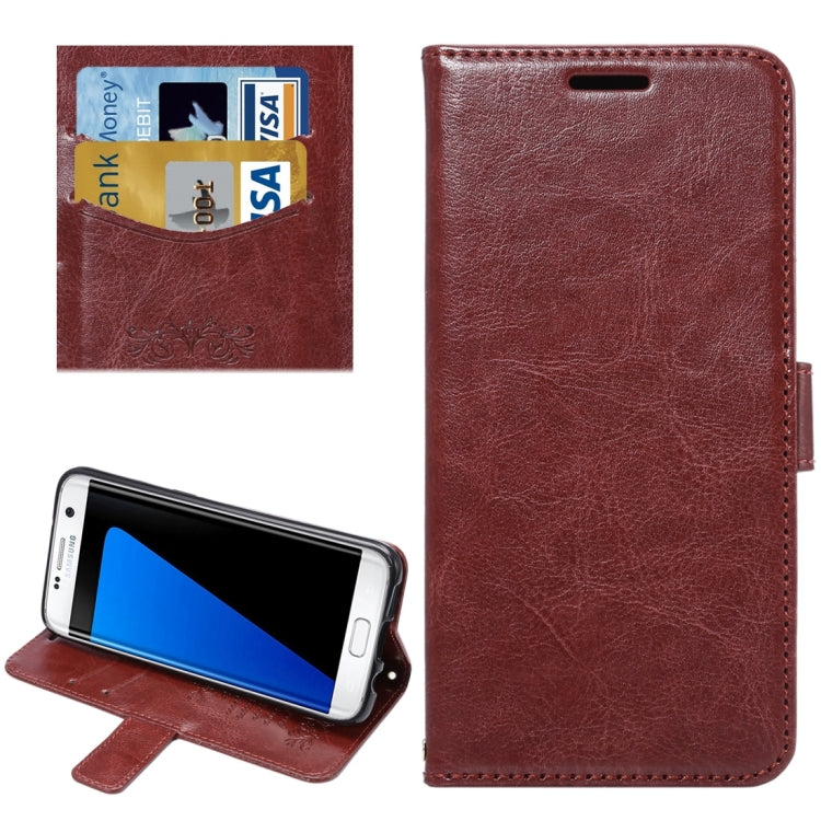 For Galaxy S7 Edge / G935 Fine Sheepskin Texture Horizontal Flip Leather Case with Holder & Card Slots