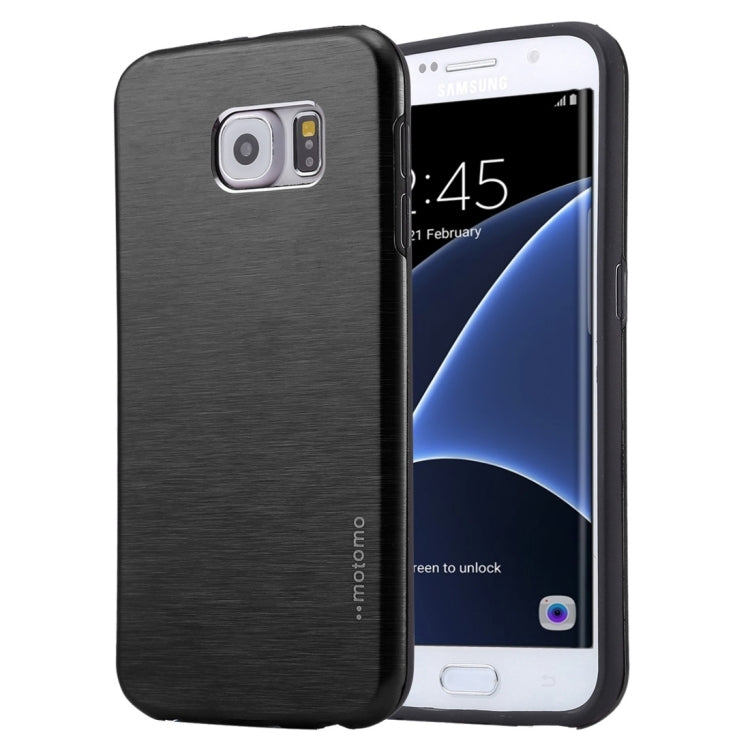For Galaxy S7 Edge / G935 Motomo Brushed Texture Metal + TPU Protective Case