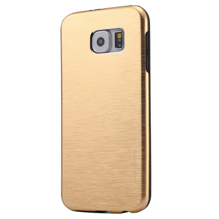 For Galaxy S7 Edge / G935 Motomo Brushed Texture Metal + TPU Protective Case