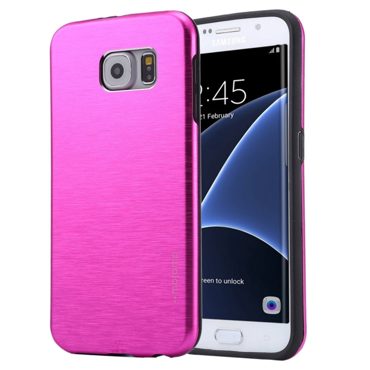 For Galaxy S7 Edge / G935 Motomo Brushed Texture Metal + TPU Protective Case