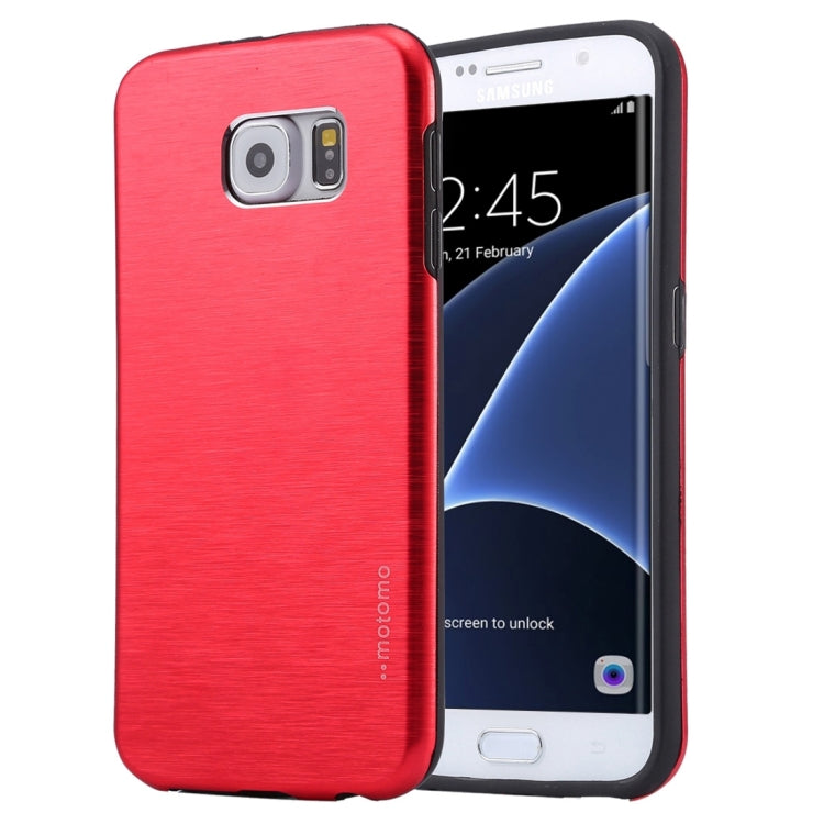 For Galaxy S7 Edge / G935 Motomo Brushed Texture Metal + TPU Protective Case