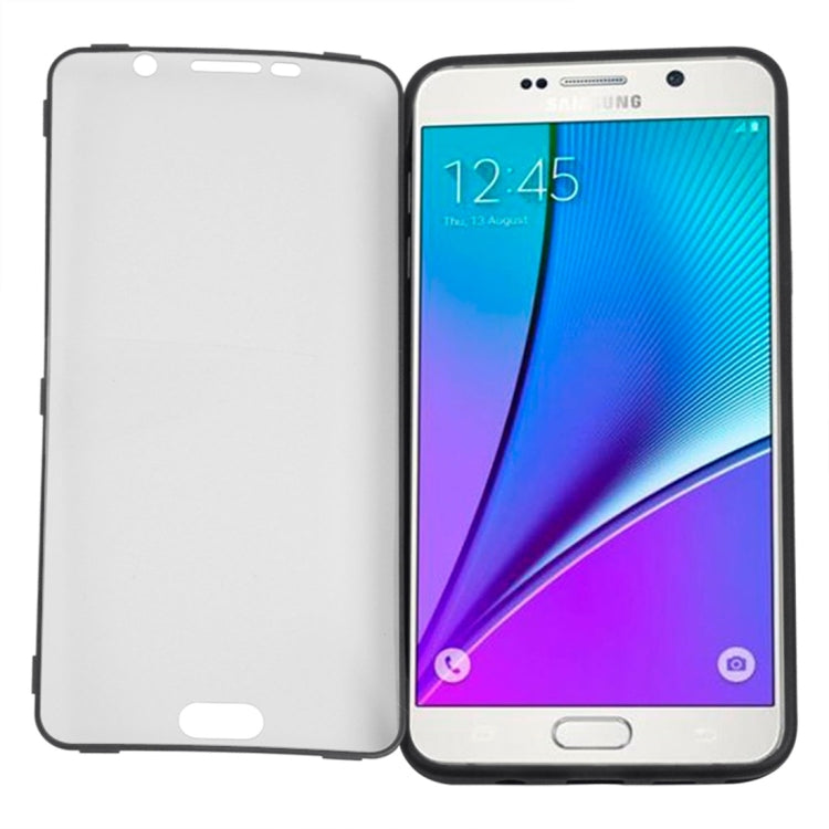 For Samsung Galalxy Note 5 / N920 Horizontal Flip Transparent Touch Screen PC Front Cover + TPU Back Cover Protective Case