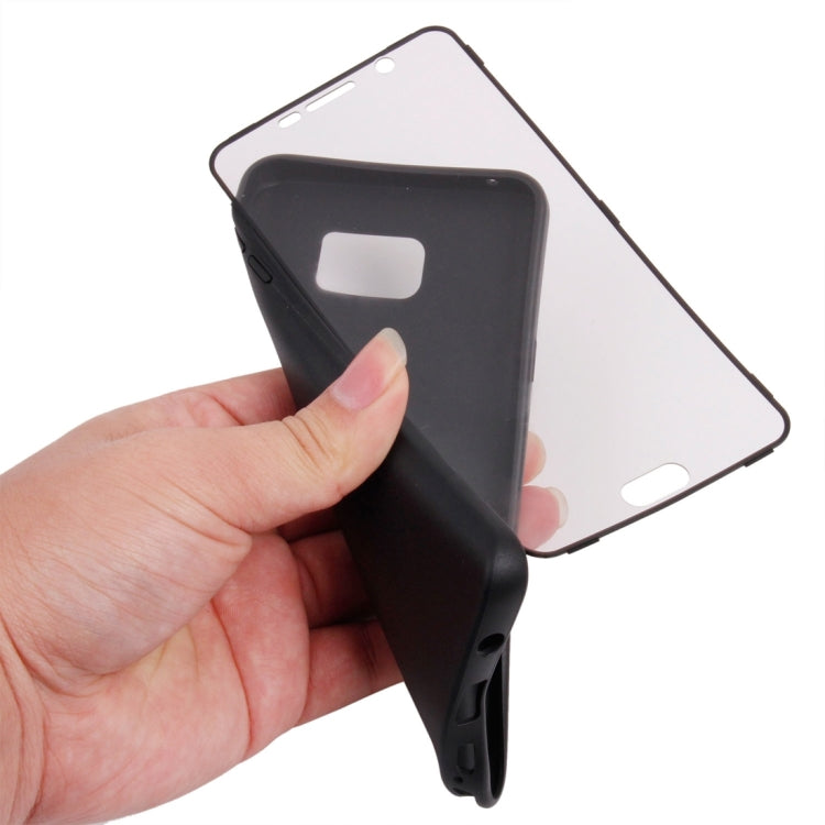 For Samsung Galalxy Note 5 / N920 Horizontal Flip Transparent Touch Screen PC Front Cover + TPU Back Cover Protective Case