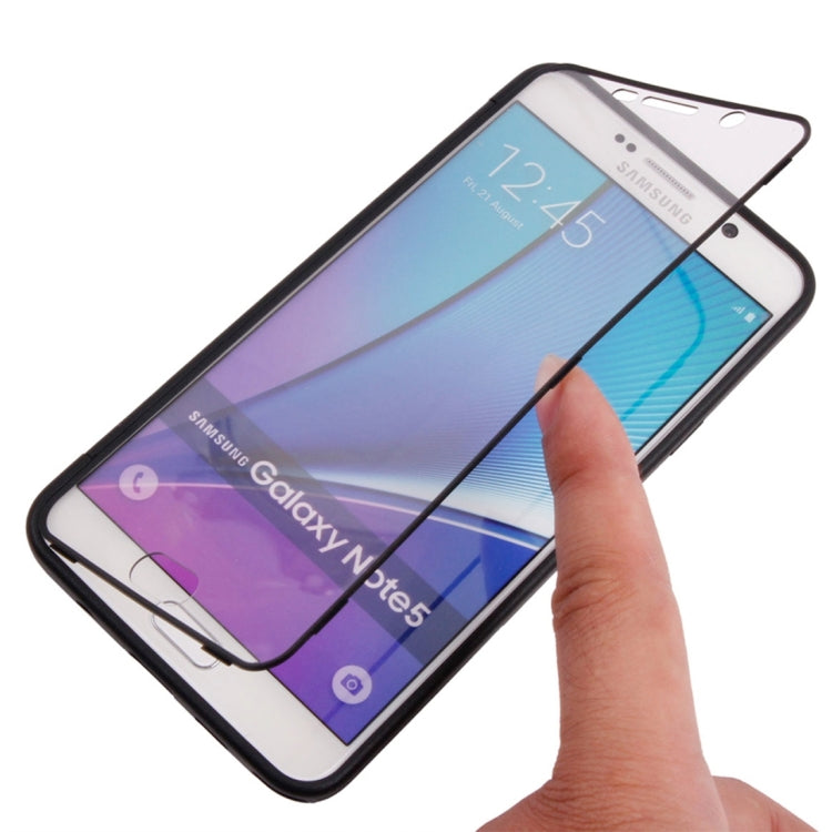 For Samsung Galalxy Note 5 / N920 Horizontal Flip Transparent Touch Screen PC Front Cover + TPU Back Cover Protective Case