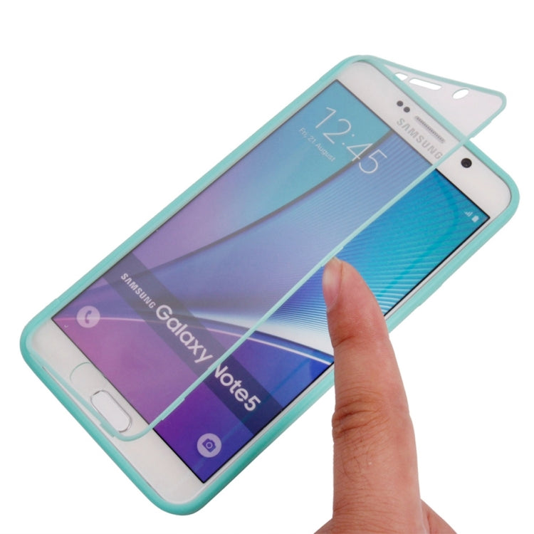 For Samsung Galalxy Note 5 / N920 Horizontal Flip Transparent Touch Screen PC Front Cover + TPU Back Cover Protective Case