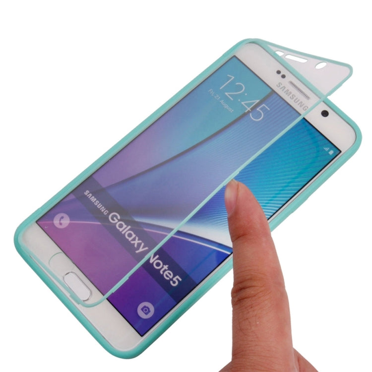 For Samsung Galalxy Note 5 / N920 Horizontal Flip Transparent Touch Screen PC Front Cover + TPU Back Cover Protective Case
