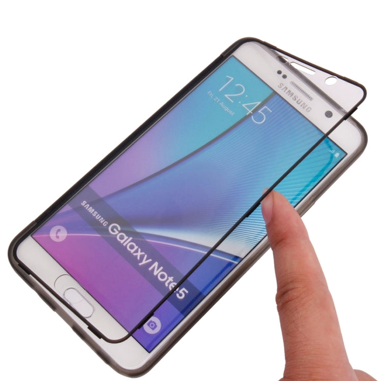 For Samsung Galalxy Note 5 / N920 Horizontal Flip Transparent Touch Screen PC Front Cover + TPU Back Cover Protective Case