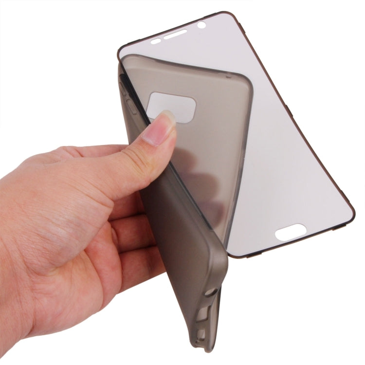 For Samsung Galalxy Note 5 / N920 Horizontal Flip Transparent Touch Screen PC Front Cover + TPU Back Cover Protective Case