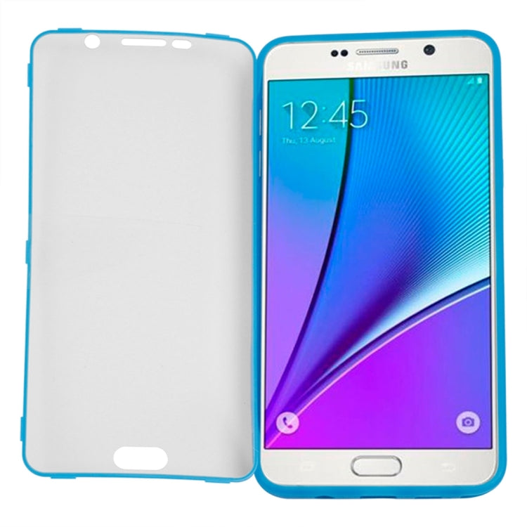 For Samsung Galalxy Note 5 / N920 Horizontal Flip Transparent Touch Screen PC Front Cover + TPU Back Cover Protective Case
