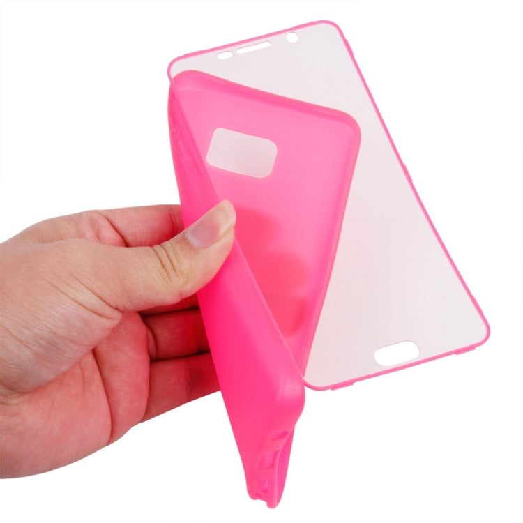 For Samsung Galalxy Note 5 / N920 Horizontal Flip Transparent Touch Screen PC Front Cover + TPU Back Cover Protective Case