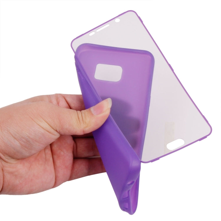 For Samsung Galalxy Note 5 / N920 Horizontal Flip Transparent Touch Screen PC Front Cover + TPU Back Cover Protective Case