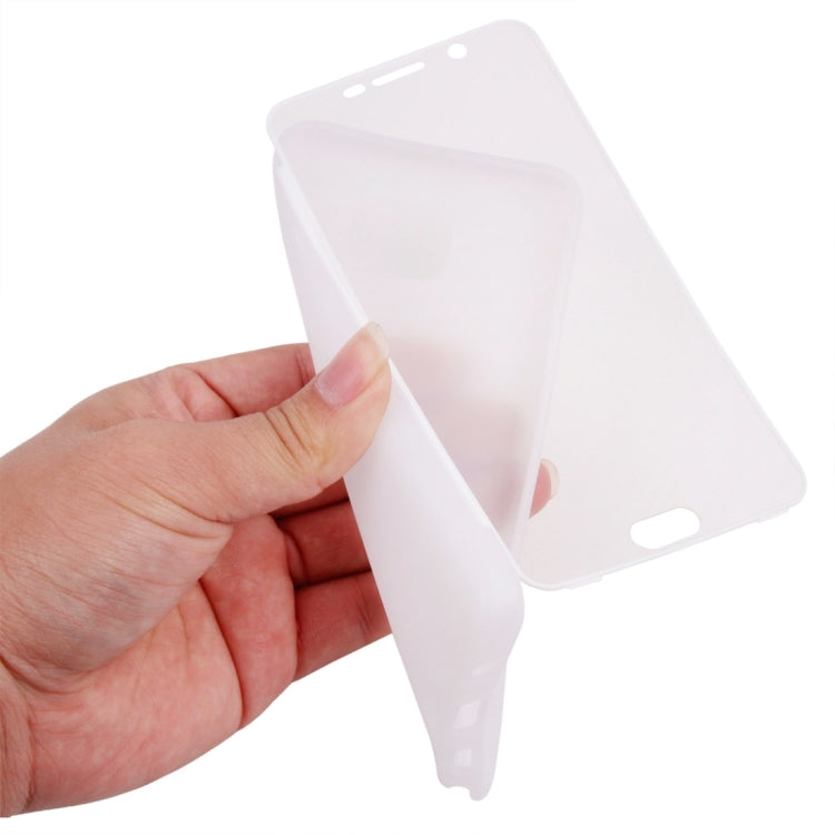 For Samsung Galalxy Note 5 / N920 Horizontal Flip Transparent Touch Screen PC Front Cover + TPU Back Cover Protective Case