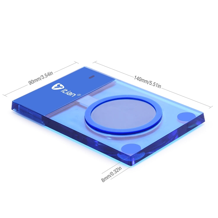 Itian A10-5W Rectangle Qi Standard Wireless Charger  for iPhone 8 / 8 Plus / X &  Galaxy S7 Edge / S7 / S6 / S6 edge plus / Note 5 / Nokia / LG / HTC(Blue)