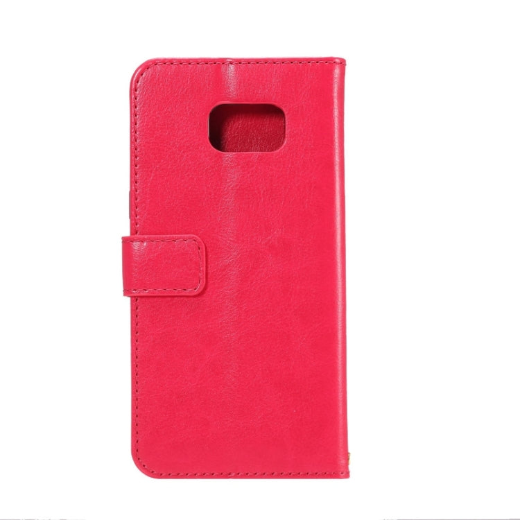 For Galaxy S6 Edge+ / G928 Lamb Texture Stamp Pattern Horizontal Flip Leather Case with Holder & Card Slots