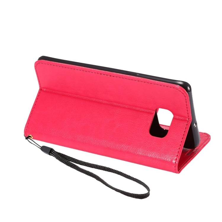 For Galaxy S6 Edge+ / G928 Lamb Texture Stamp Pattern Horizontal Flip Leather Case with Holder & Card Slots