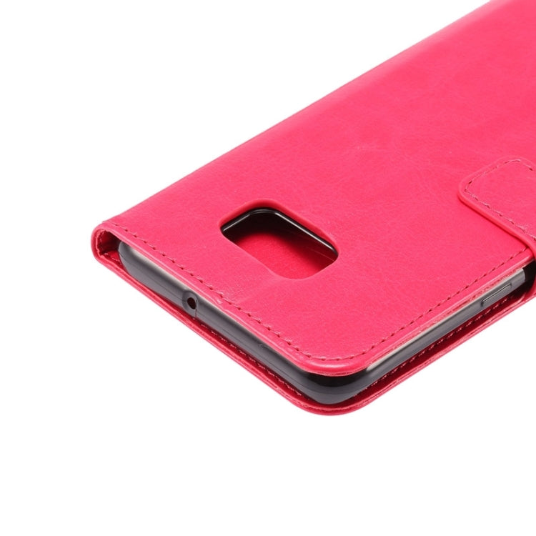 For Galaxy S6 Edge+ / G928 Lamb Texture Stamp Pattern Horizontal Flip Leather Case with Holder & Card Slots