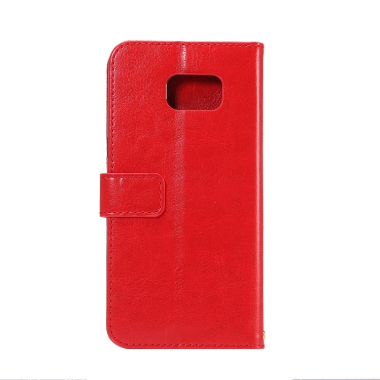 For Galaxy S6 Edge+ / G928 Lamb Texture Stamp Pattern Horizontal Flip Leather Case with Holder & Card Slots
