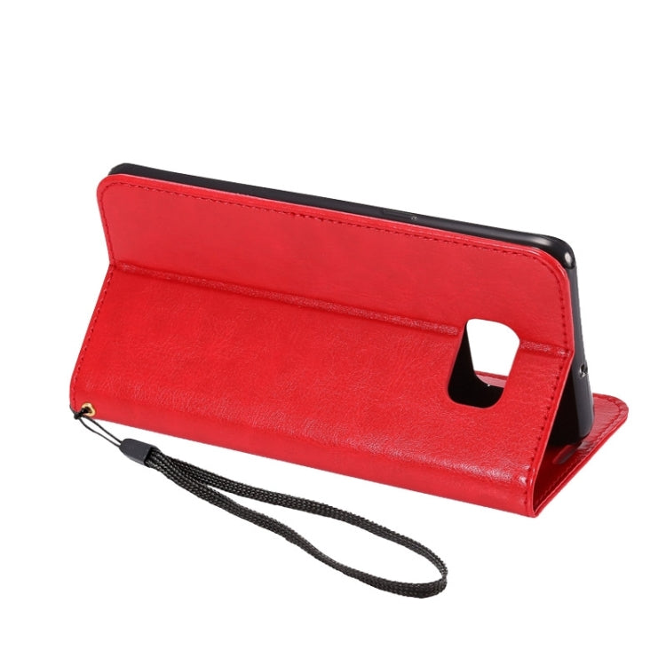For Galaxy S6 Edge+ / G928 Lamb Texture Stamp Pattern Horizontal Flip Leather Case with Holder & Card Slots