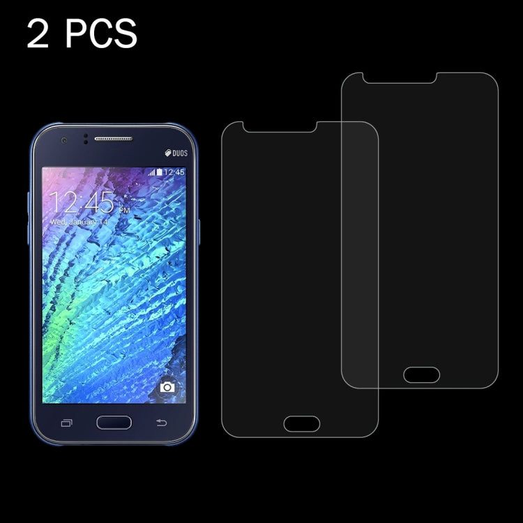 2 PCS for Galaxy J1 / J100 0.26mm 9H Surface Hardness 2.5D Explosion-proof Tempered Glass Screen Film