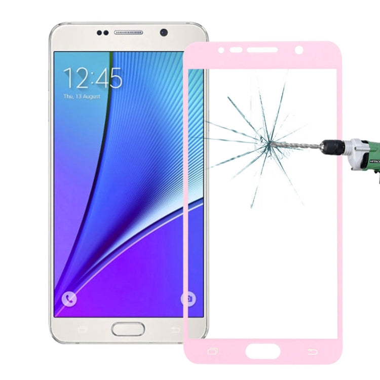 0.26mm 9H Surface Hardness Explosion-proof Colorized Silk-screen Tempered Glass Full Screen Film for Galaxy Note 5 / N920