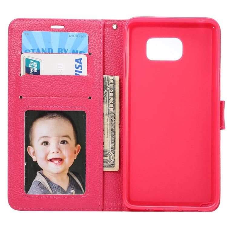 For Samsung Galalxy Note 5 / N920 Litchi Texture Horizontal Flip Leather Case with Card Slots & Holder & Wallet & Photo Frame & Lanyard