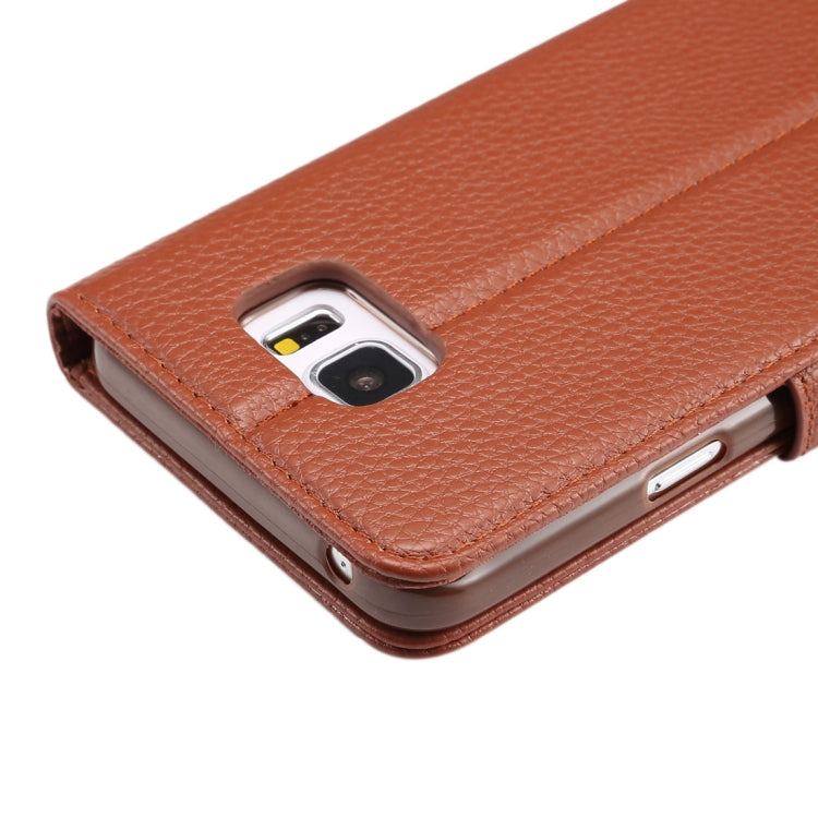For Samsung Galalxy Note 5 / N920 Litchi Texture Horizontal Flip Leather Case with Card Slots & Holder & Wallet & Photo Frame & Lanyard
