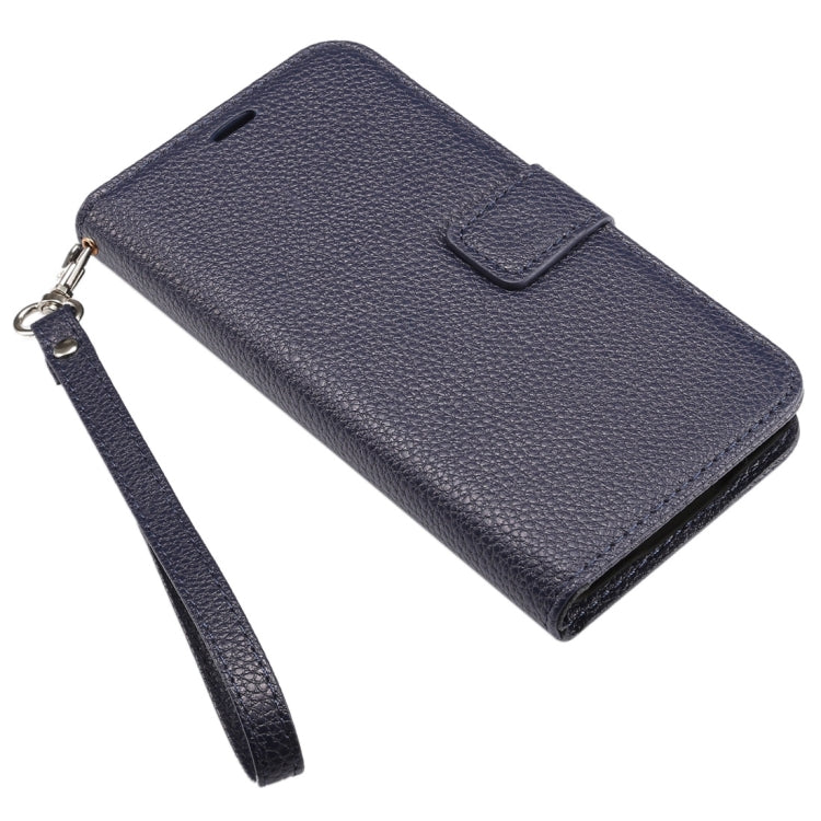 Litchi Texture Horizontal Flip Leather Case with Card Slots & Holder & Wallet & Photo Frame & Lanyard for Samsung Galalxy S5 / G900