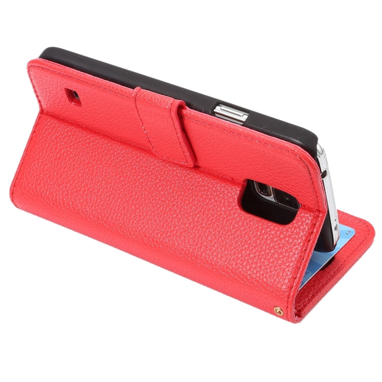 Litchi Texture Horizontal Flip Leather Case with Card Slots & Holder & Wallet & Photo Frame & Lanyard for Samsung Galalxy S5 / G900