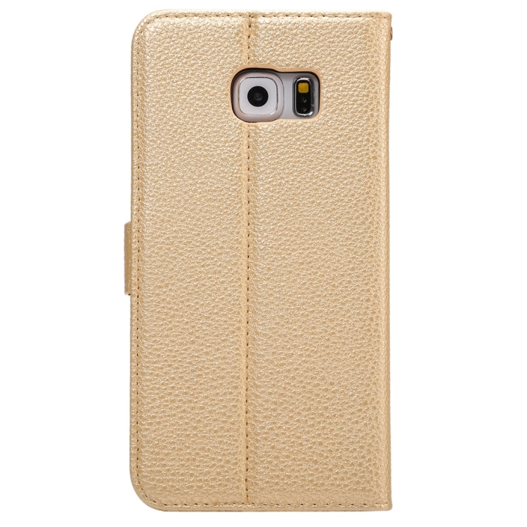 For Galaxy S6 Edge+ / G928 Litchi Texture Horizontal Flip Leather Case with Card Slots & Holder & Wallet & Photo Frame & Lanyard