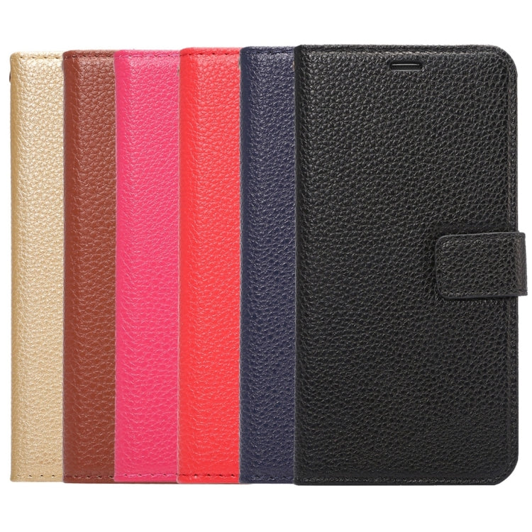 For Galaxy S6 Edge+ / G928 Litchi Texture Horizontal Flip Leather Case with Card Slots & Holder & Wallet & Photo Frame & Lanyard