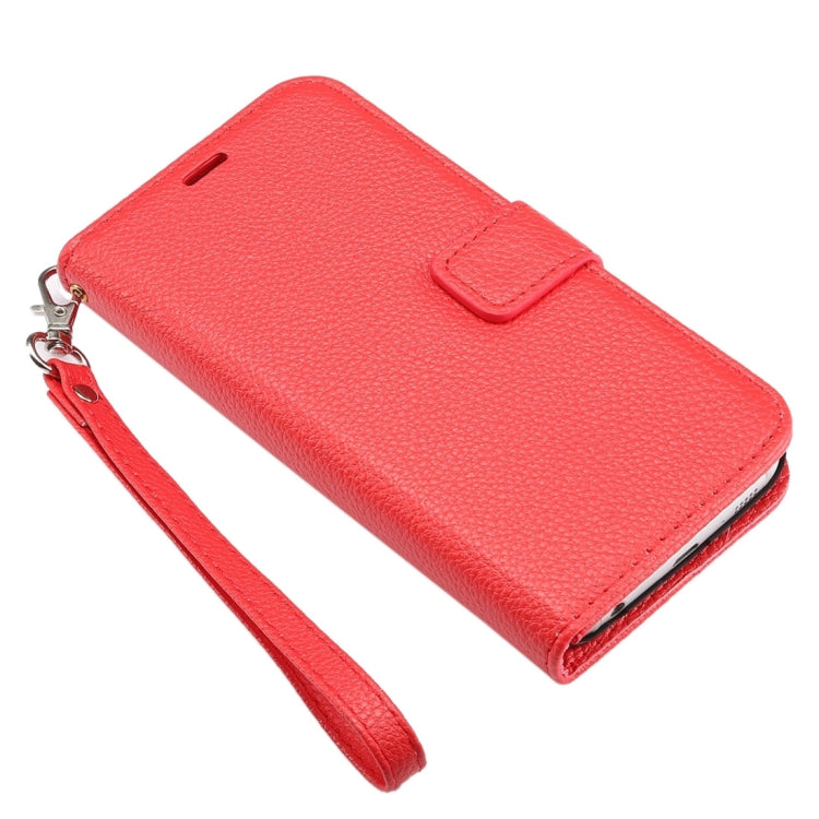 For Galaxy S6 Edge / G925 Litchi Texture Horizontal Flip Leather Case with Card Slots & Holder & Wallet & Photo Frame & Lanyard