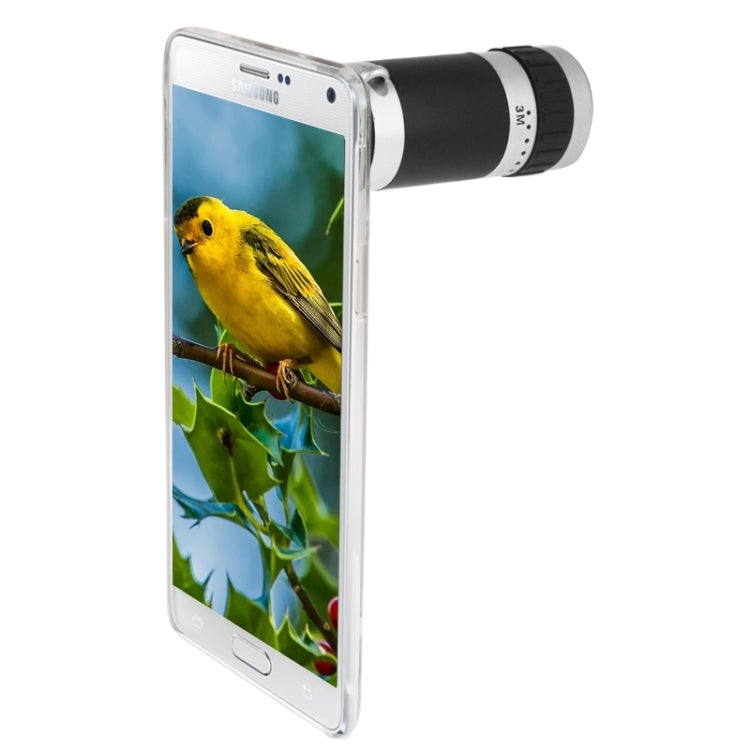 8 X Mobile Phone Telescope with Transparent Plastic Case, For Galaxy Note 4 / N910