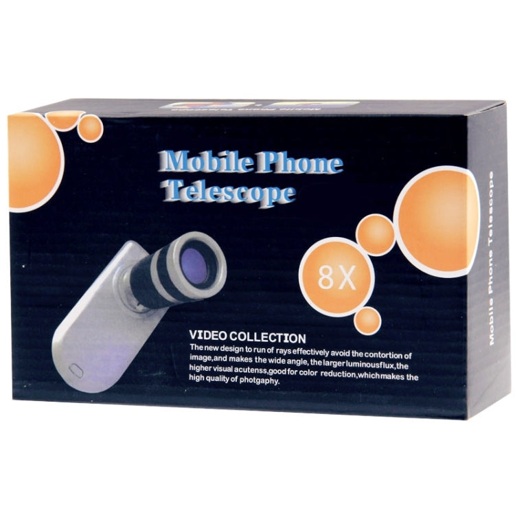 8 X Mobile Phone Telescope with Transparent Plastic Case, For Galaxy Note 4 / N910