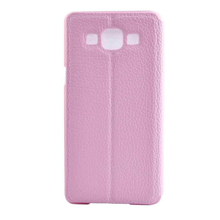 Litchi Texture Solid Color Horizontal Flip Leather Case with Holder & Caller ID Window for Galaxy A3 / A300