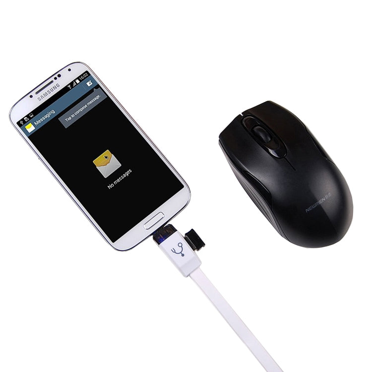 OTG-Y-01 USB 2.0 Male to Micro USB Male + USB Female OTG Charging Data Cable for Android Phones / Tablets with OTG Function, Length: 30cm(White)