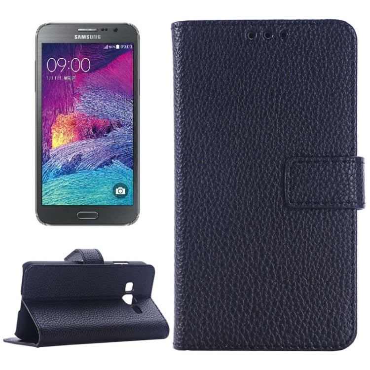 Litchi Texture Horizontal Flip Leather Case with Card Slots & Holder for Galaxy Grand Max/G7200