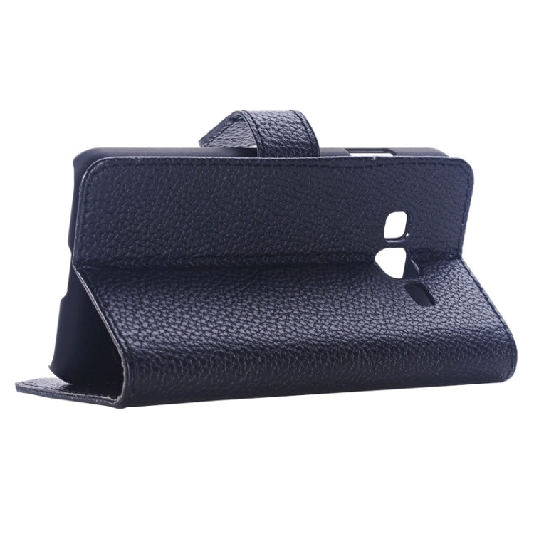 Litchi Texture Horizontal Flip Leather Case with Card Slots & Holder for Galaxy Grand Max/G7200