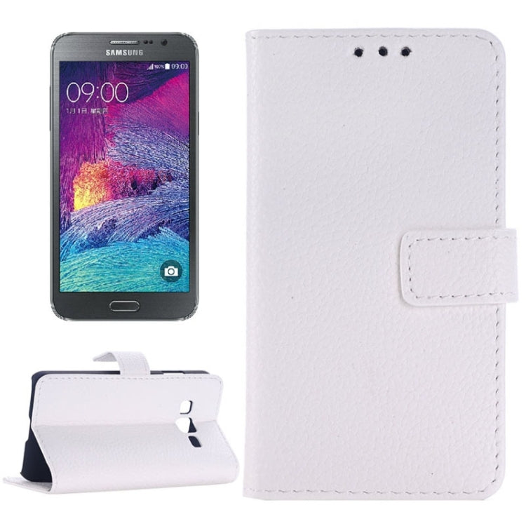 Litchi Texture Horizontal Flip Leather Case with Card Slots & Holder for Galaxy Grand Max/G7200